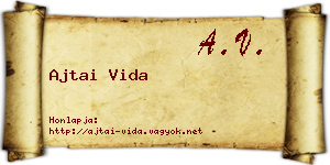 Ajtai Vida névjegykártya